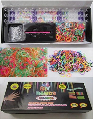 Lot 4 BOITES KIT BRACELETS À TISSER LOOM BANDS BRACELET + 600 ÉLASTIQUES RAINBOW